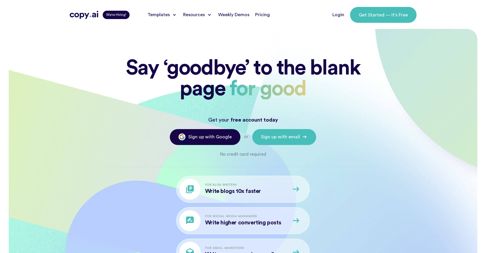 copy.ai the best copy writer for businesses